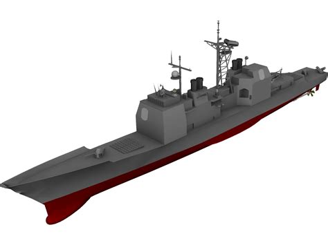 Ticonderoga Class Cruiser 3D Model - 3DCADBrowser