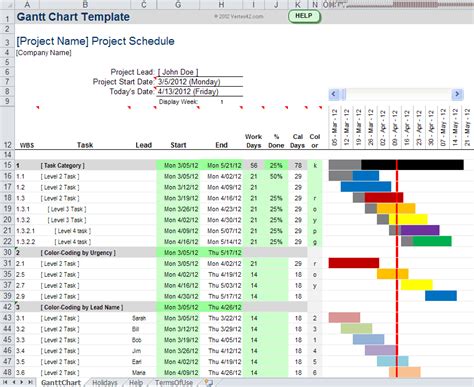 Free Gantt Chart Template for Excel