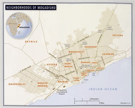 Mogadishu Map Africa