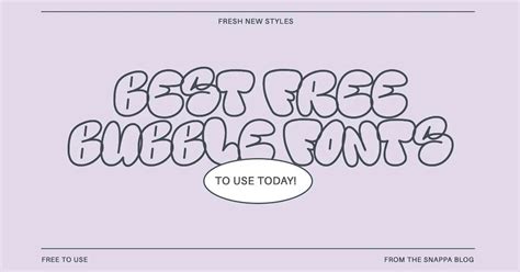 Best FREE Bubble Fonts to Use Today