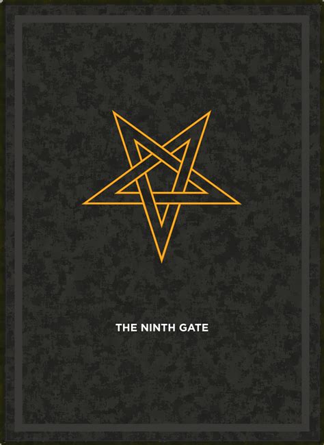 Enrico Faccini: The Ninth Gate (1999) minimal art movie poster