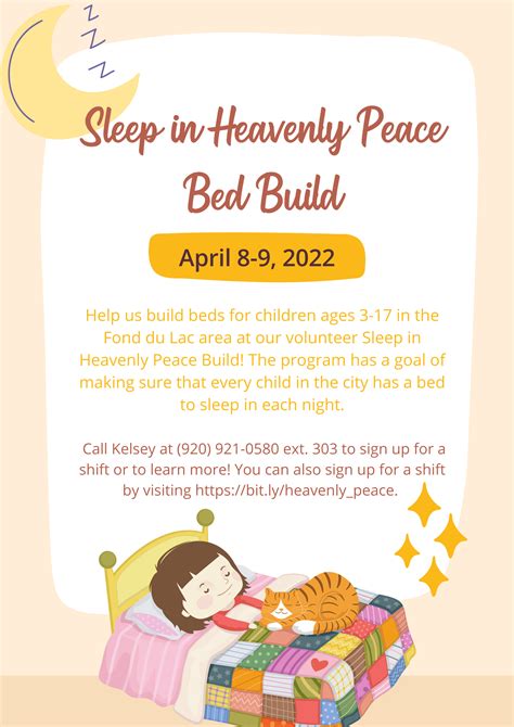 Sleep in Heavenly Peace Bed Build - Holy Family Catholic Church