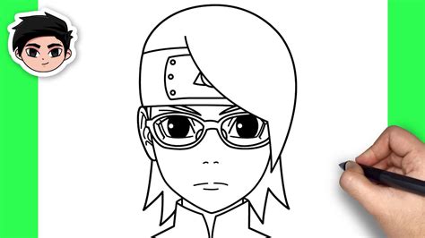 Comment dessiner Sarada | Boruto - Facile étape par étape