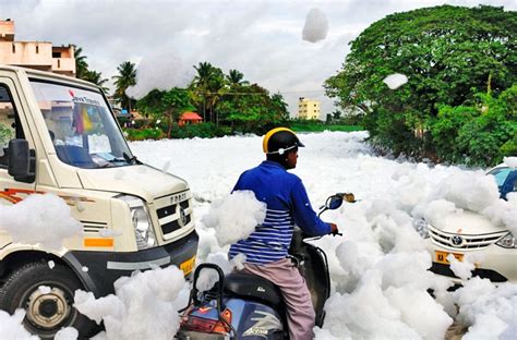 Bangalore's toxic foam lake spills chemicals into the streets