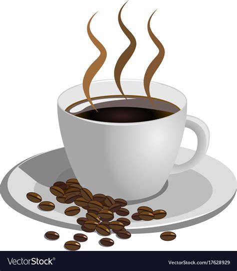 Coffee cup on white background Royalty Free Vector Image