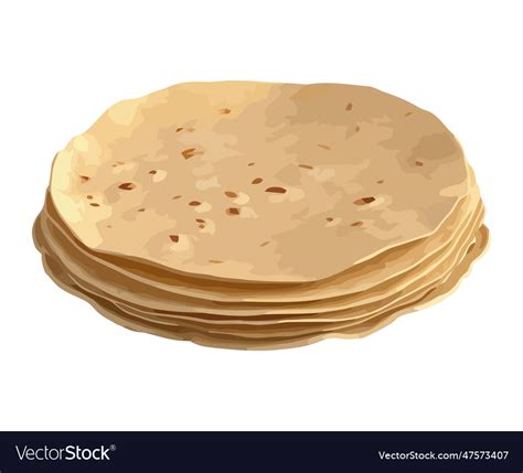 Stack of homemade pita bread icon Royalty Free Vector Image