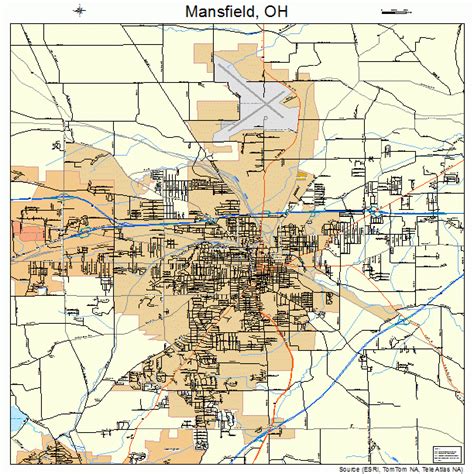 Mansfield Ohio Street Map 3947138