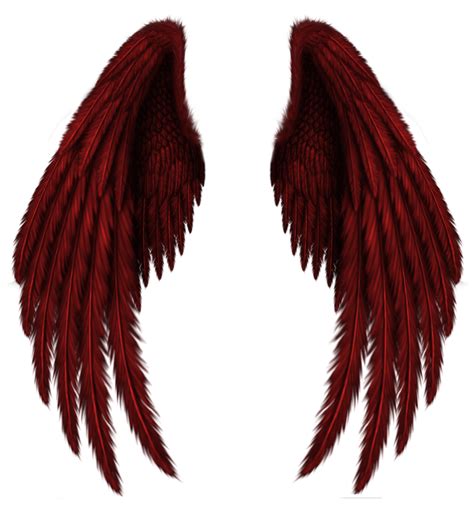 Transparent Red Wings PNG Clipart