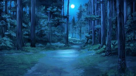 Everlasting Summer, Moon, Moonlight, Forest clearing Wallpapers HD ...