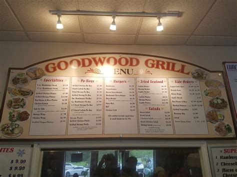 Menu at Goodwood Grill restaurant, Baton Rouge