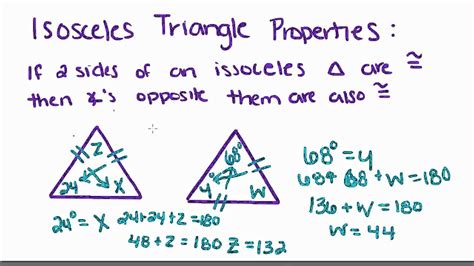 Introduction to Geometry - 18 - Properties of Isosceles Triangles - YouTube