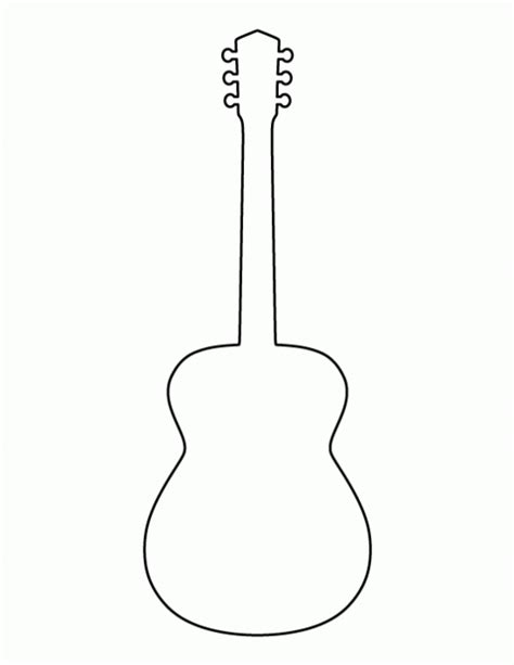 Printable Cut Out Guitar Template - Printable Word Searches