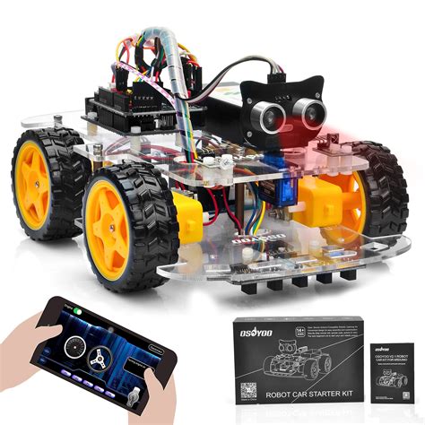 Buy OSOYOO Robotic Smart Car Starter Kit for Arduino UNO | IOT ...