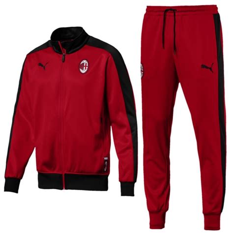 Buy AC Milan Puma presentation tracksuit 2018/19 T7 red