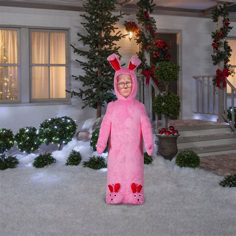 6' Photorealistic Airblown Ralphie w/Pink FuzzyPlush Bunny Suit ...