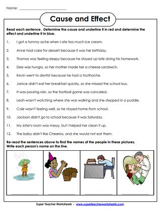 Cause And Effect Exercises For 4th Grade - Exercise Poster