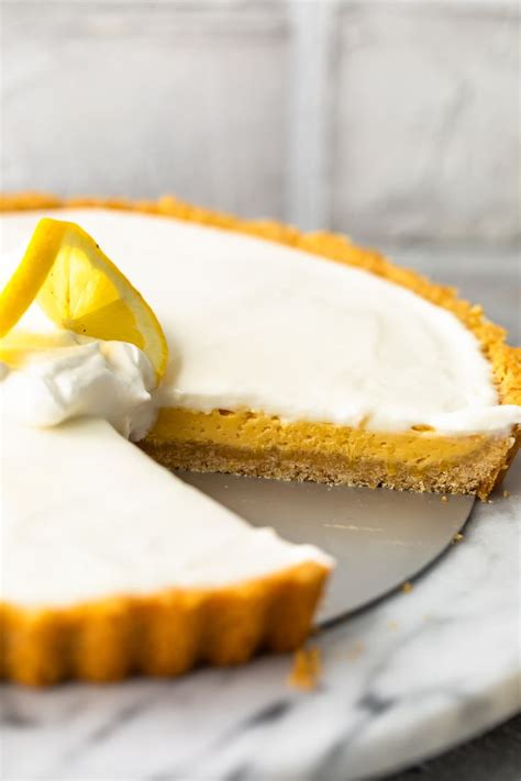 Sour Cream Lemon Pie is perfectly tart and creamy. This easy lemon pie ...