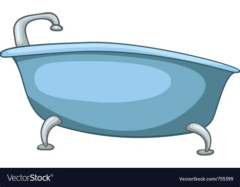 Cartoon home washroom tub Royalty Free Vector Image