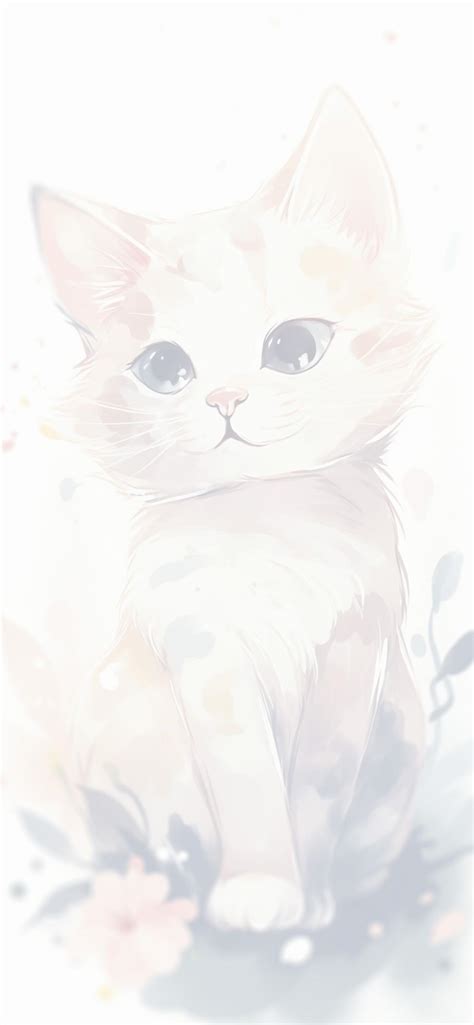 Free download Cute Cat White Art Wallpapers Cute Cat Wallpapers for ...