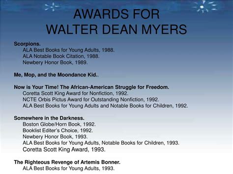 PPT - Walter Dean Myers PowerPoint Presentation, free download - ID:204793