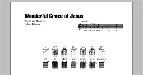 Wonderful Grace Of Jesus (Guitar Chords/Lyrics) - Print Sheet Music