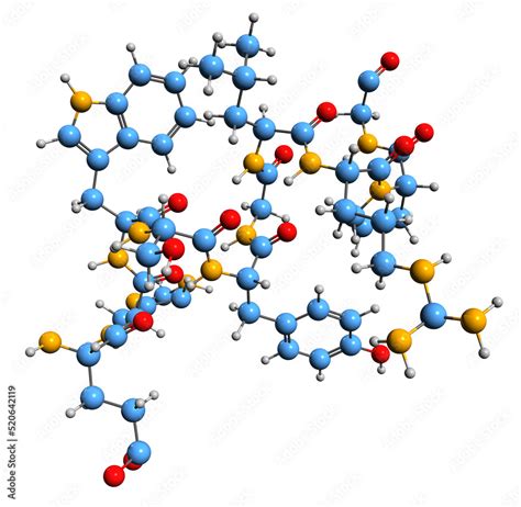 3D image of Luteinizing hormone-releasing hormone skeletal formula ...