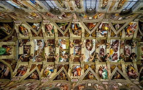 the ceiling #Michelangelo The Vatican The Sistine chapel #Revival # ...