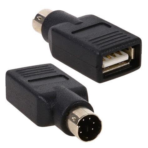 USB PS/2 PS2 Male to USB A Female Converter Adapter for Mouse ...