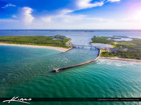 Melbourne Beach at Sebastian Inlet Aerial View | HDR Photography by ...