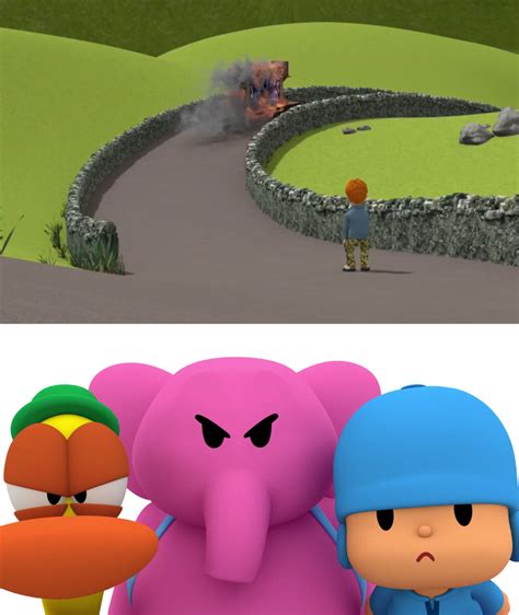 Pocoyo, Pato, and Elly Hates Norman's Actions by zmcdonald09 on DeviantArt