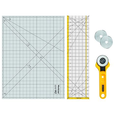 WORKLION Rotary Cutting Mat Set:45mm Rotary Cutter & 2 Replacement ...