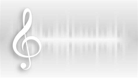 Free Vector | White musical background with sound note and equalizer