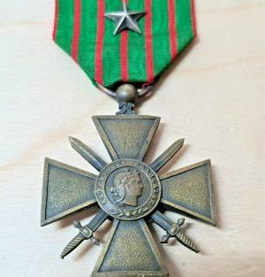 VINTAGE WW1 FRENCH CROIX DE GUERRE 1914 – 1916 WITH STAR CITATION MEDAL ...