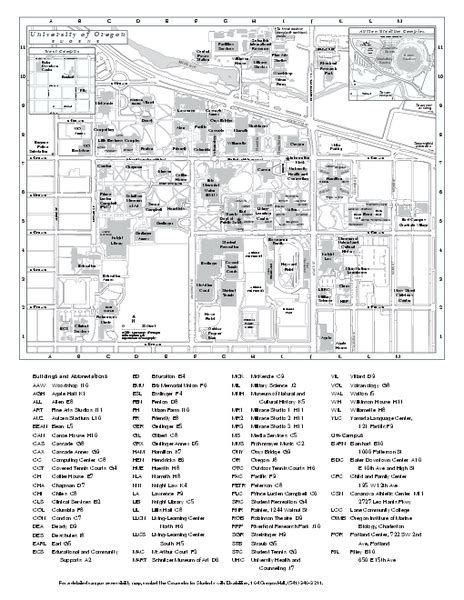 University Of Oregon Campus Map – Map Of The Usa With State Names