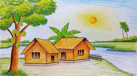 Easy Scenery Drawings Drawing Scenery Pictures Easy Scenery Drawing ...