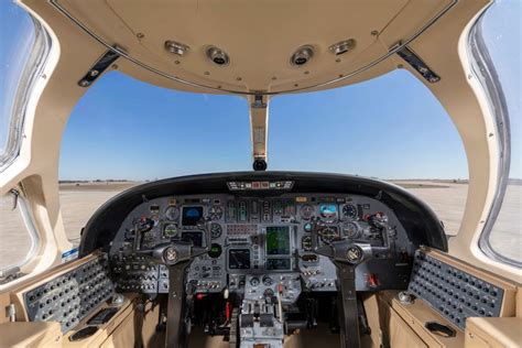 Cessna Citation cockpit at the Columbia Regional Airport in Columbia ...