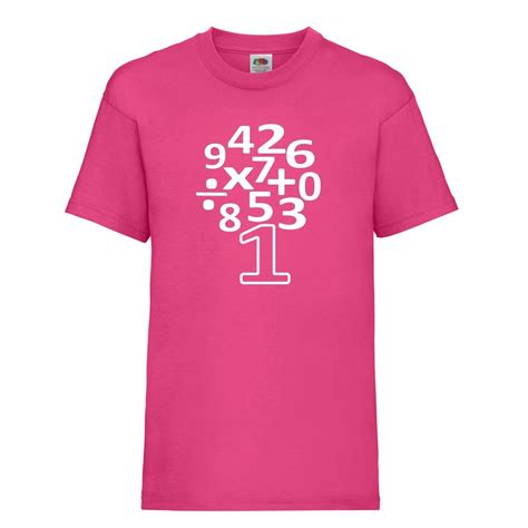 New Childrens Novelty Maths Day T-Shirt Number Symbol Boys Girls Kids ...