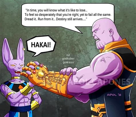 Beerus and Thanos | Dragon Ball | Know Your Meme