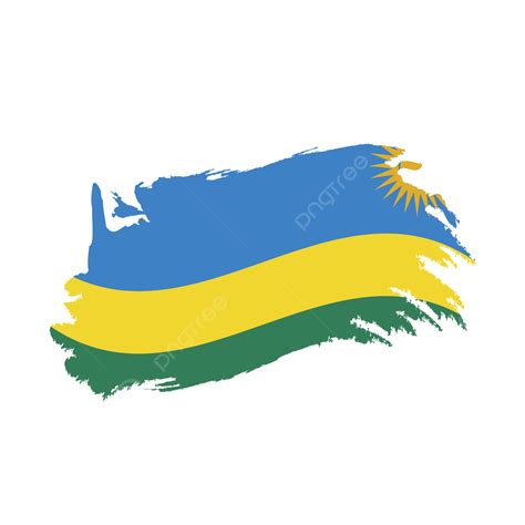 Rwanda Flag With Waving Brush Stroke Clipart Hd Images, Flag Clipart ...