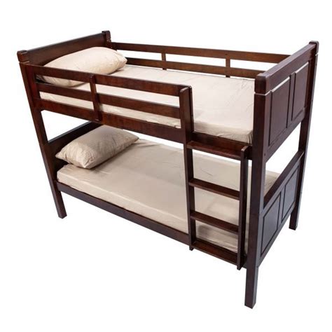 Double Deck Bed Frame - HL Blink Oak/Wenge - Home Style Depot