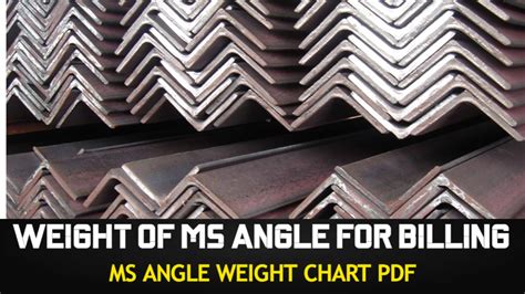 Ms Angle Weight Chart