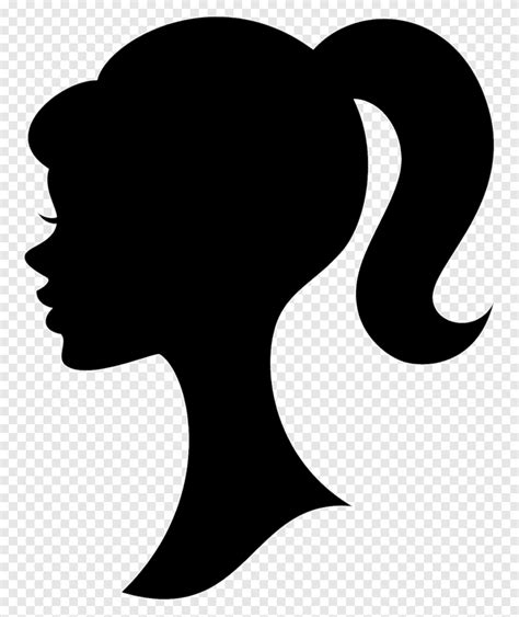 Barbie Girl Silhouette Drawing, hair silhouette, logo, monochrome png ...