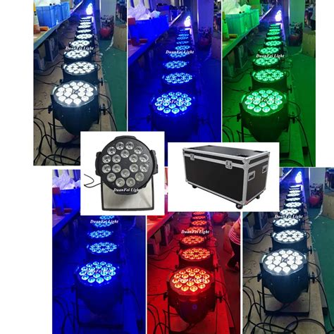 (10lot+Flightcase) american dj wash rgbw led par 18x12w indoor par 64 ...