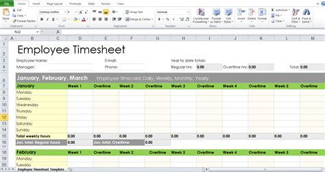 10+ Printable Employee Timesheet Templates (Excel) - Excel TMP