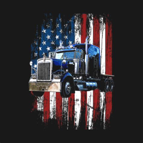 Trucker American Flag Truck Driver Shirt Truck Driver Gift - This ...