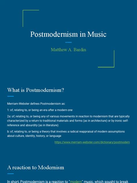 Postmodernism in Music | PDF | Classical Music | Musical Compositions