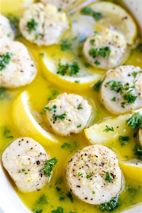 LEMON GARLIC BAKED SCALLOPS - KETO!!! + WonkyWonderful