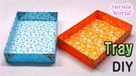 Origami Tray, Paper Box DIY (Tutorial, How to) in 2020 | Paper box diy ...