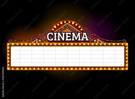 Vettoriale Stock theater sign,cinema sign,light sign,frame light ...