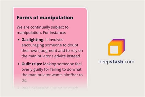 Forms of manipulation - Deepstash